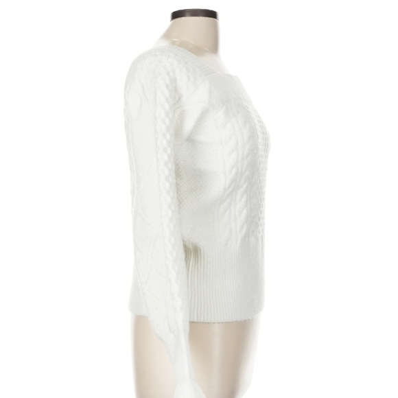 ☘️FRNCH Cream Cable Knit Sweater - Picture 3 of 6